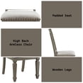 thumbnail image 5 of Newboti Furniture Zumala Beige Linen & Weathered Oak Finish Side Chair (Set of 2) 60008, 5 of 8
