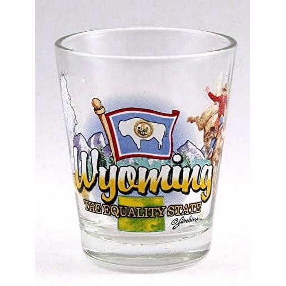 Wyoming Equality State Elements Shot Glass