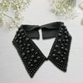 thumbnail image 1 of Gargantilla de solapa de chal falso para mujer y niña, accesorios informales, collar, corbatas para ropa, blusa, suéteres, ropa de Carnaval Negro, 1 of 8
