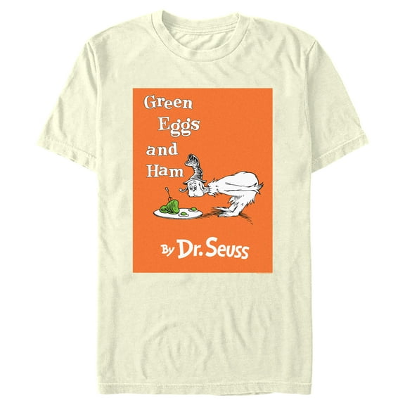 Men's Dr. Seuss Green Eggs and Ham Book Cover Graphic T-Shirt