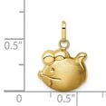 thumbnail image 7 of 14K Yellow Gold Satin & Polished Mouse Charm Pendant, 7 of 7