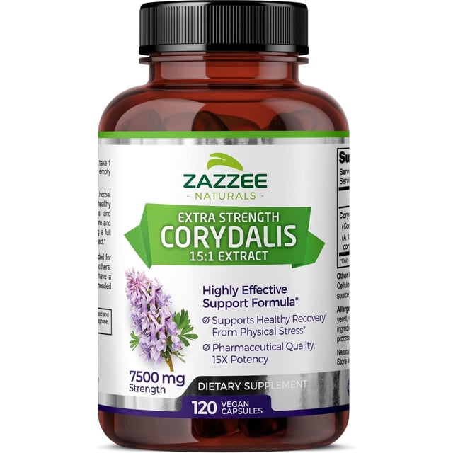 Zazzee Corydalis 7500 Mg Dolor De Cabeza, Espalda 120 Cáps