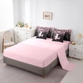 thumbnail image 5 of Manfei Girls Pink Monogrammed Twin Bedding Sets 7pcs, Personalized Letter L Bedding Comforter Set, Kawaii Axolotl Cherry Blossoms Sheet Sets, Ultra Soft Home Decor, 5 of 8