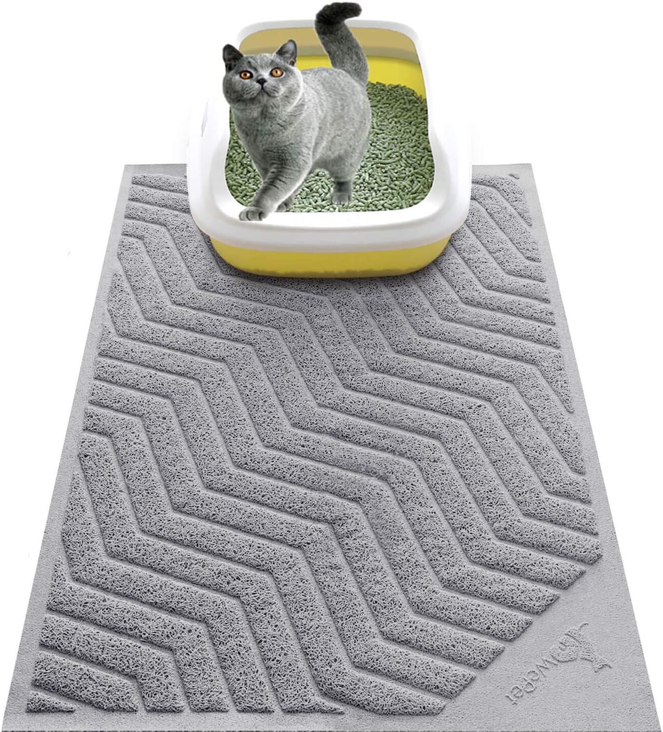 Cat Litter Mat, Kitty Litter Trapping Mesh Mat, 35 x 23 Inch Large