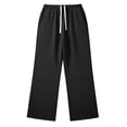 thumbnail image 3 of QNANSPI Mens Casual Pants, Wide Leg Pants for Men, Men's Active Pants Casual Drawstring Wide Leg Elastic Waist Pocket Pants, 3 of 4