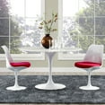 thumbnail image 5 of Modway Lippa 47" Round Artificial Marble Dining Table in White, 5 of 7