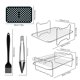 thumbnail image 5 of Rejilla para freidora de aire, los accesorios para freidoras de aire incluyen 1 rejilla para parrilla de vapor, 1 rejilla para brochetas, 1 pinzas para alimentos, 1 cepillo para aceite, 5 of 5