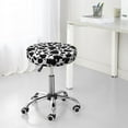 thumbnail image 5 of Cute Cow Print Black White Round Bar Stool Seat Covers, Elastic Round Chair Cover Stool Seat Slipcover Bar Stool Cushions Round Pad for 12-14 inch, 5 of 5