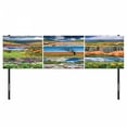 thumbnail image 3 of Summer Headboard, Collage with Summer Scenery Majestic Mountains Waterfalls High Lands Environment, Upholstered Decorative Metal Bed Headboard with Memory Foam, King Size, Multicolor, by Ambesonne, 3 of 4