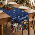 thumbnail image 3 of Table Runner Dresser Scarves 60 Inch Long,Winter Snowman Cardinal Xmas Gift Linen Dining Table Runners, 3 of 9