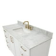 thumbnail image 5 of Ariel Taylor 55 In. Single Rectangle Sink Vanity With Carrara White Marble 0.75In Countertop In White, 5 of 11