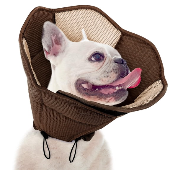SUNFURA Soft Cone, Dog Cone Alternative for Wound Healing, Brown M