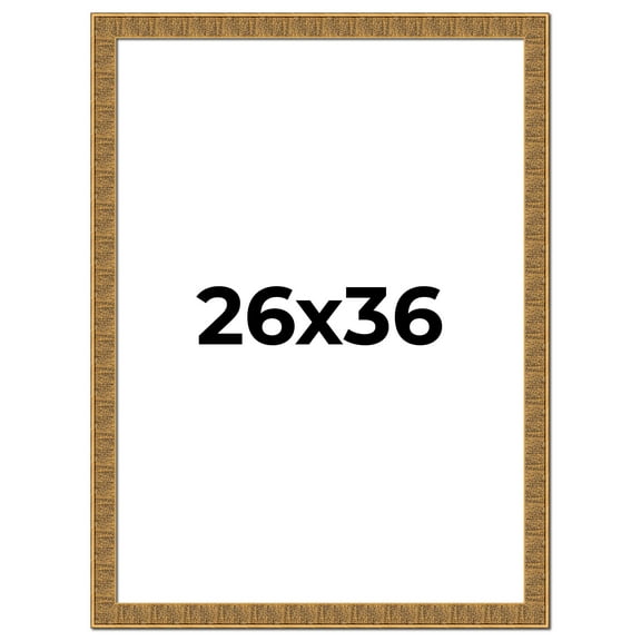 26x36 Frame Black and Gold Distressed Solid Wood Sonoma Picture Frame | 1.625 Inch Moulding Width |