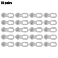 thumbnail image 1 of 10 pares de juntas de bicicleta de montaña plateadas para cadenas de 9 velocidades Conector de cadena de bicicleta de velocidad, 1 of 8