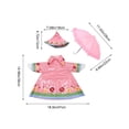thumbnail image 3 of Sruoe Porch Goose Outfits, Pink Raincoat With Umbrella Goose Clothes Dress, Duck Clothes for 23 Inch Lawn Goose, Cute Porch Decor Goose Clothing, Goose Costume for Yard Courtyard Festival Decor, 3 of 6