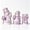 D, variant on Lilixerw Christmas Snowman Figurine Set of 3 Purple with Hats Scarves Christmas Tree Gingerbread for Shelf Mantel Holiday Seasonal Home Decoration