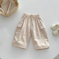 thumbnail image 2 of Coerni Toddler Girls Cargo Pants Elastic Waist Baggy Joggers for Baby Girls Khaki Cargo Jogger Pants Pull On Long Bloomers, 2 of 9