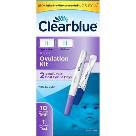 Clearblue ® Ovulation Predictor Kit, Ovulation Test & 1 Pregnancy Test Combo Pack, 10 Ovulation Tests