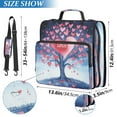 thumbnail image 3 of YAZAOO Zipper Binder trapper keeper Documents Organized Design Heartfelt Tree Of Love Printed, 3 of 8