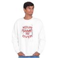 thumbnail image 4 of Your Game Is Over Saying Cute Gamer Men's Big & Tall Crewneck Sweatshirt Brisco Brands 2X, 4 of 5