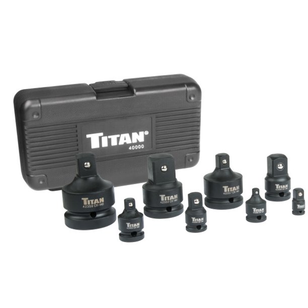 Titan Tools 40000 8 Piece Impact Socket Adapter Set