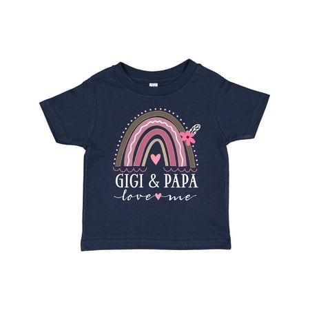 

Inktastic Gigi and Papa Love Me Rainbow Gift Toddler Toddler Girl T-Shirt