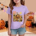 thumbnail image 2 of Xudanell Toddler Baby Girl Halloween T-Shirts Graphic Shirts Kid Short Sleeve Tees Vintage Top,Size 9-10 Years, 2 of 5