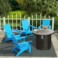 thumbnail image 3 of Palms Outdoor Modern Adirondack Chair with Round Fire Pit Table Set, 3 of 6