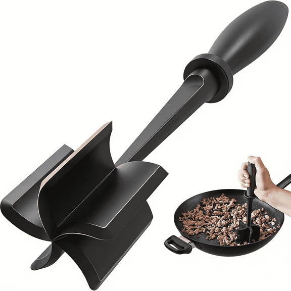 MACHAO Hamburger Meat Chopper Meat Masher Food Grade ABS Non-Stick Heat Resistant Non-Slip Grip 1 Pack