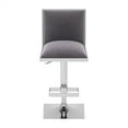 thumbnail image 1 of Furniture of America Pacine Contemporary Metal Adjustable Bar Stool in Gray, 1 of 4