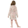 thumbnail image 7 of FORMRS Niños Bathrobe Unisex Hooded Robe Soft Plush Pajamas Sleepwear, Size 4-6T, Light Green Christmas Houses, 7 of 7