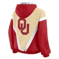 thumbnail image 3 of Women's WEAR by Erin Andrews Gold/Crimson Oklahoma Sooners Colorblock Full-Zip Hoodie Windbreaker Jacket, 3 of 5
