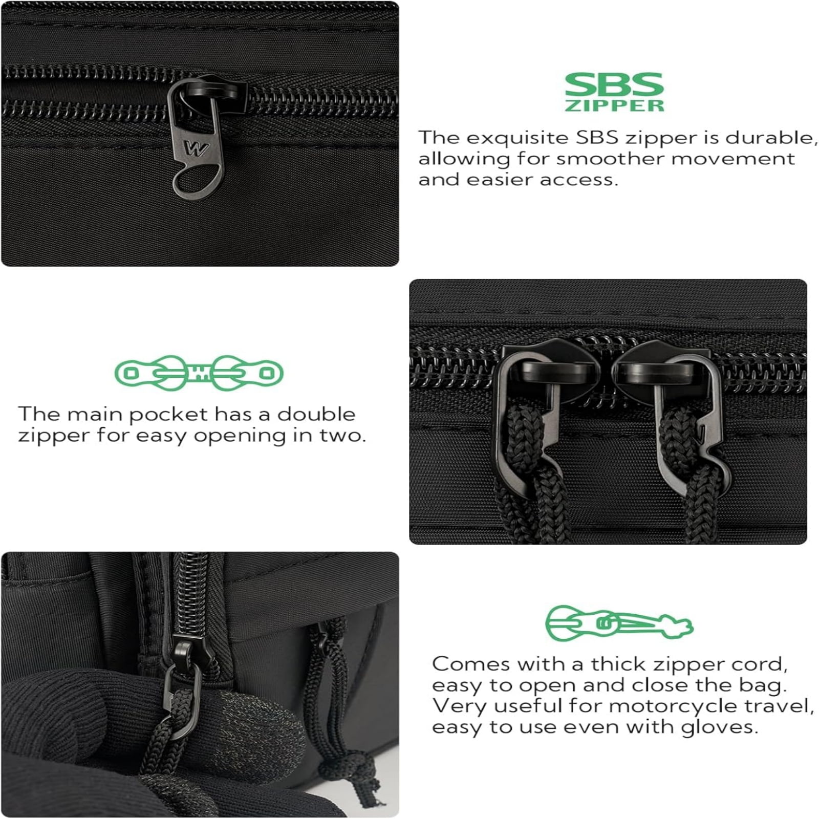 WATERFLY Unisex Large Capacity Running Walking Travel Nylon Fanny Pack Waist Bag,Black