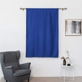thumbnail image 4 of Nvzi Cortina opaca con lazo para amarrar, con aislamiento térmico, ajustable, para ventanas pequeñas, con bolsillo para barra (46" x 63", azul oscuro), 4 of 5