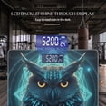 thumbnail image 3 of Bathroom Scale, Highly Accurate Digital Body Scale,Precisely Measures Weight up to 400 lbs-Wise Owl With Glowing Eyes And Sharp Feathers, 3 of 4