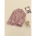 thumbnail image 3 of Kiapeise Toddler Girl Knit Cardigan Solid Color Sweater Knitwear Cardigan Sweater Outwear, 3 of 9