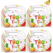 Twotti Fruity Birthday Decoration Summer Fruit Party Favor Boxes 12PCS for Boys Girls Twotti Fruity Birthday Party Boxes Watermelon Pineapple Candy Goodie Paper Boxes 2nd Fruit Birthday Party Supplies