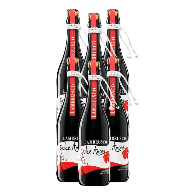 Pack De 6 Vino Tinto Espumoso Dolce Amore Lambrusco 750Ml