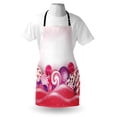 thumbnail image 3 of Modern Apron Cute Rainbow-Swirl Lollipop Candy Children Yummy Nursery Design, Unisex Kitchen Bib Apron with Adjustable Neck for Cooking Baking Gardening, Purple Pale Pink Dark Coral, by Ambesonne, 3 of 3