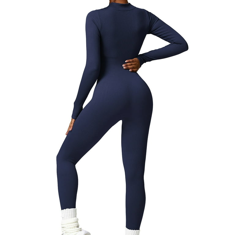 Women's Yoga Long Sleeve Jumpsuit, Long sleeved Bodysuit with