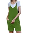 thumbnail image 6 of Tmtolofot One Piece Workout Jumpsuits For Women Solid Color Casual Holiday Bodysuit Backless Tummy Control Sleeveless Jumpsuits V Back Scrunch Yoga Romper , 1#Green , Small, 6 of 8