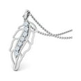 thumbnail image 2 of 0.70 Cts Moonstone 925 Sterling Silver Dainty Plant Leaf Lover Valentines Day Gifts Pendant Necklace, 2 of 3