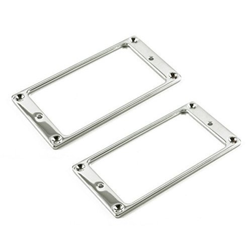 2 Metal Humbucking Pickup Rings Flat Chrome Allparts PC0741010