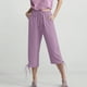 thumbnail image 5 of WILLBEST Pantalones Capri Casuales de Lino con Cordón Ajustable para Mujer, de Color Liso, Cómodos para Uso Diario. Extra Grande, 5 of 8