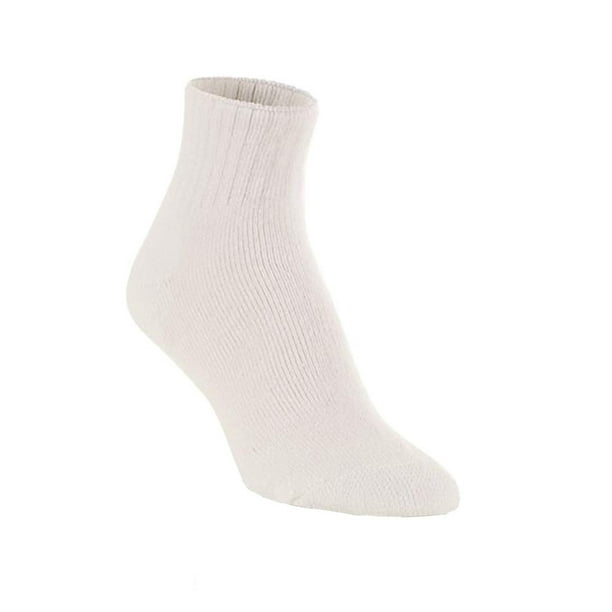 World's Softest World's Softest Men's Classic Quarter Crew Sock White XL