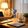 thumbnail image 4 of Aufmer Portable Travel Essential USB Charging Handheld Fan Mini Cooling Device With LED Digital Screen Display Ideal For Outdoor Travel Office Indoor Daily Use(with Cable×1), 4 of 6