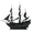Wooden Black Pearl, variant on Victorian Elf Ship DIY Wooden Sailboat 3D Puzzle Model Kit, Magic Airship Building Set with Adjustable Sails, Boat Sailship Assembly Kits for Adults