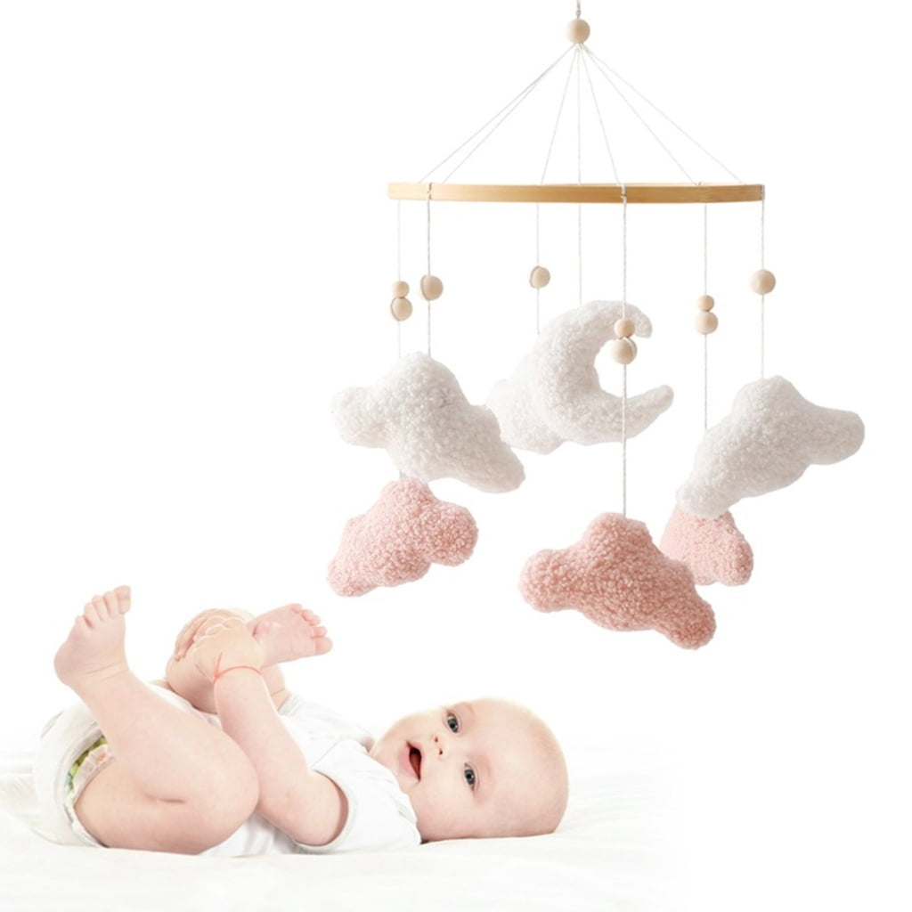 Sinyiin Musical Baby Crib Mobile With Cloud Moon Design Stimulating Senses Through Color Sounds For Early Development
