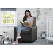 Delta Children Kenwood Slim Nursery Glider Swivel Rocker Chair, Charcoal