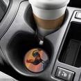 thumbnail image 6 of Rooster Sunrise Car Coasters for Drinks with A Finger Notch for Easy Removal Cup Holder Coaster Cup Mat Car Interior Accessories 2PCS, 6 of 8